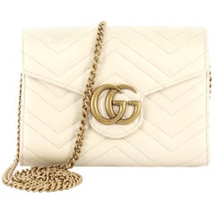 Gucci GG Marmont Chain Wallet Matelasse Leather Mini