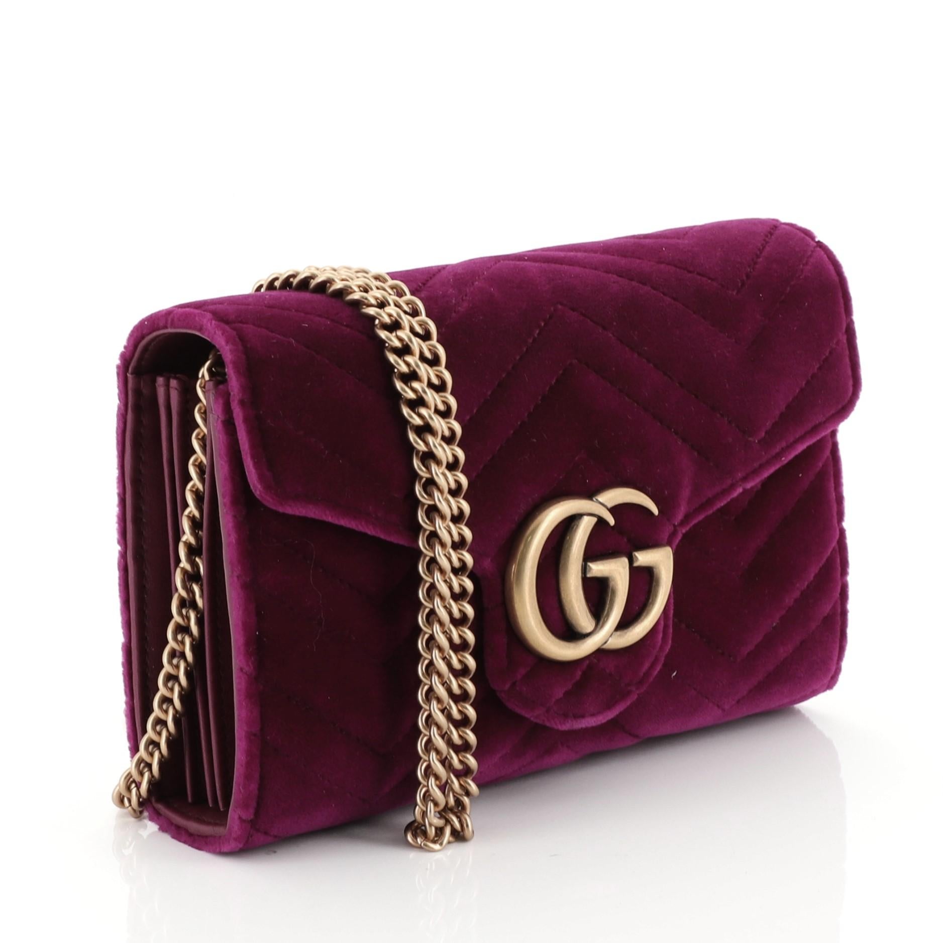 gucci wallet on chain velvet