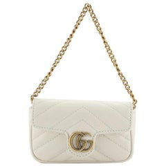 Gucci GG Marmont Coin Purse on Chain Matelasse Leather