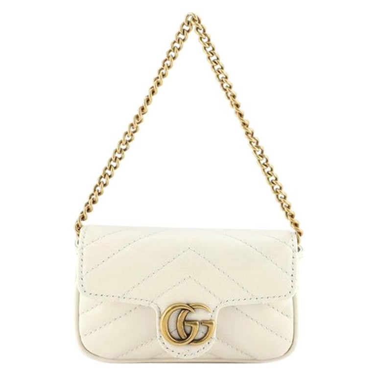 Gucci GG Marmont Coin Purse on Chain Matelasse Leather at 1stDibs | gg ...