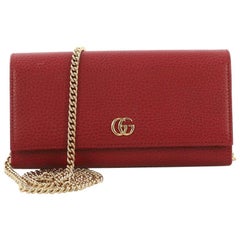 Gucci GG Marmont Continental Chain Wallet Leather