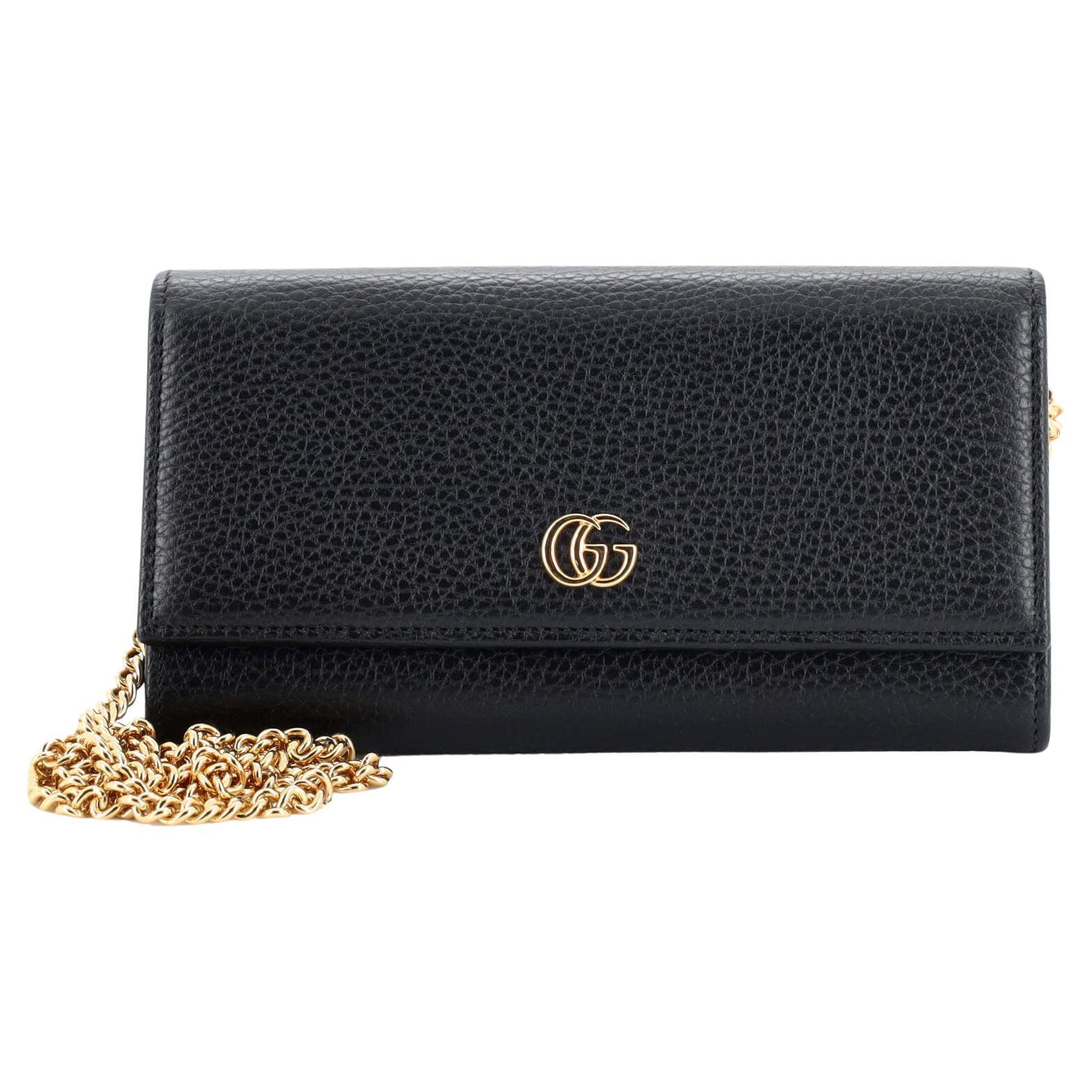 Gucci GG Marmont Continental Chain Wallet Leather For Sale