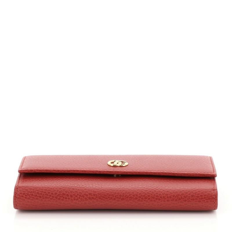 Gucci GG Marmont Continental Wallet Leather Long In Good Condition In NY, NY