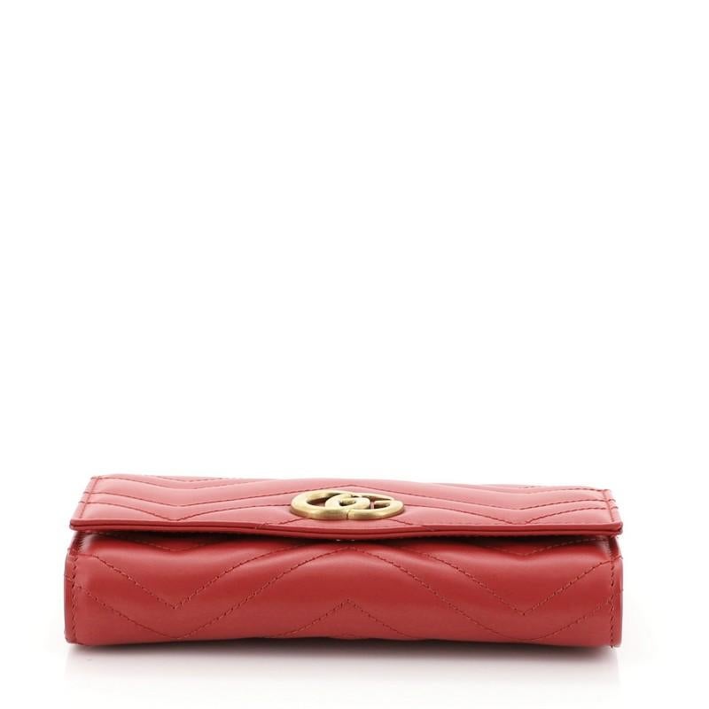 Women's Gucci GG Marmont Continental Wallet Matelasse Leather