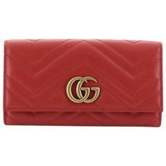 Gucci GG Marmont Continental Wallet Matelasse Leather