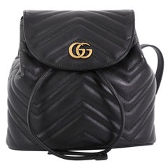 Gucci GG Marmont Drawstring Backpack Matelasse Leather Mini 