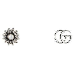 Gucci Gg Marmont Earrings Flower Silver&Mop YBD527390001