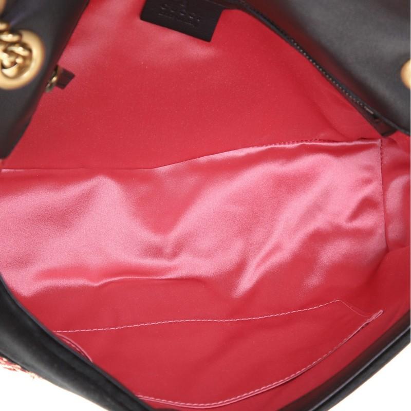 Women's or Men's Gucci GG Marmont Flap Bag Crystal Embellished Matelasse Velvet Medium