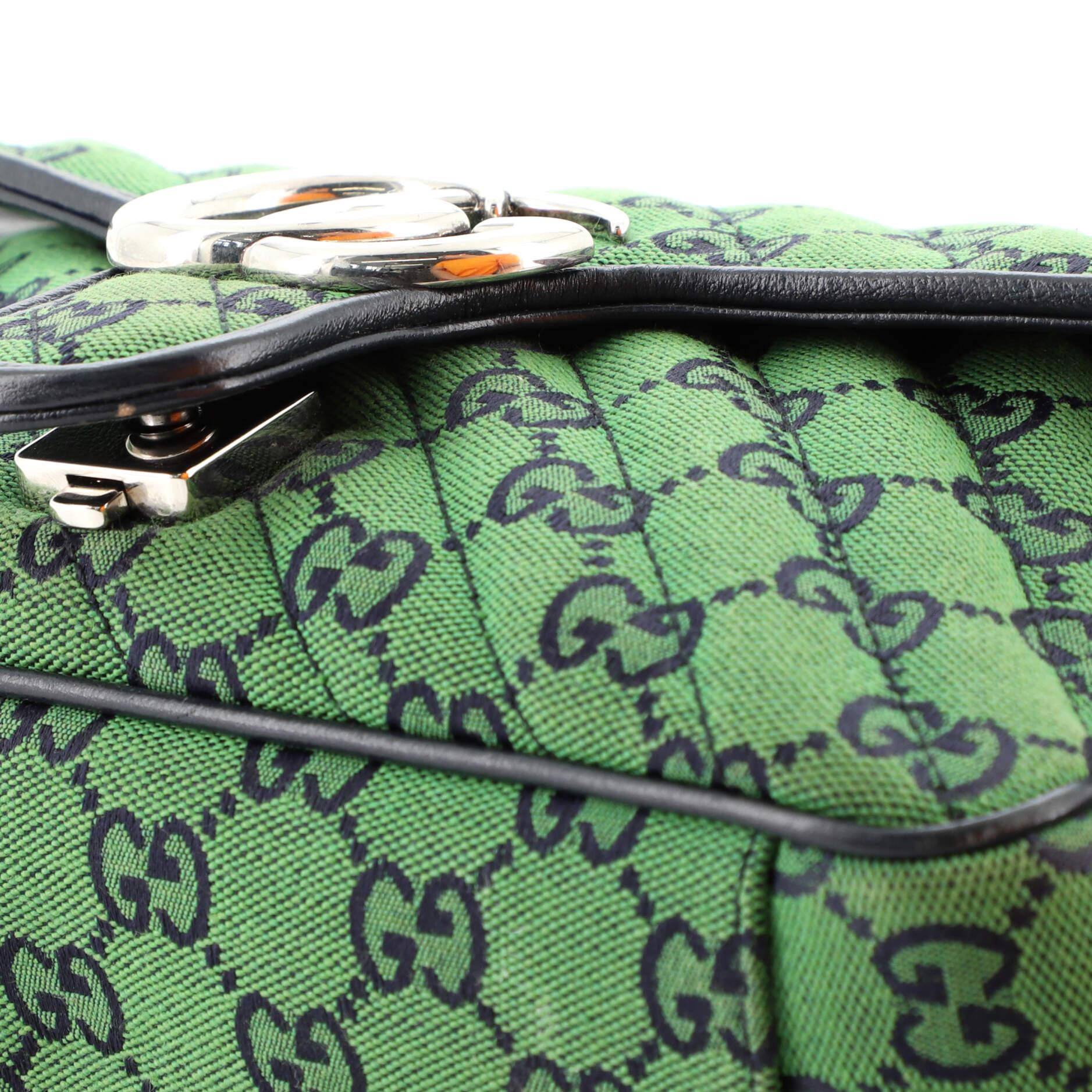Gucci GG Marmont Flap Bag Diagonal Quilted GG Canvas Small 2