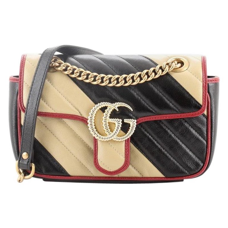 Gucci Marmont Flap Bag Diagonal Quilted at 1stDibs
