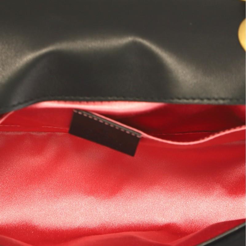 Black Gucci GG Marmont Flap Bag Embellished Matelasse Velvet Mini