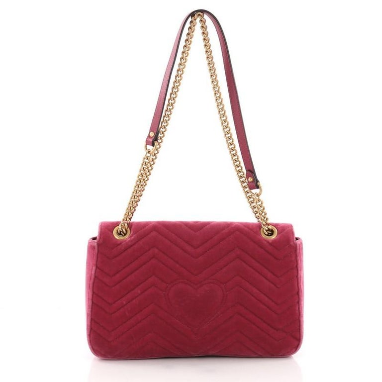 gucci velvet flap bag