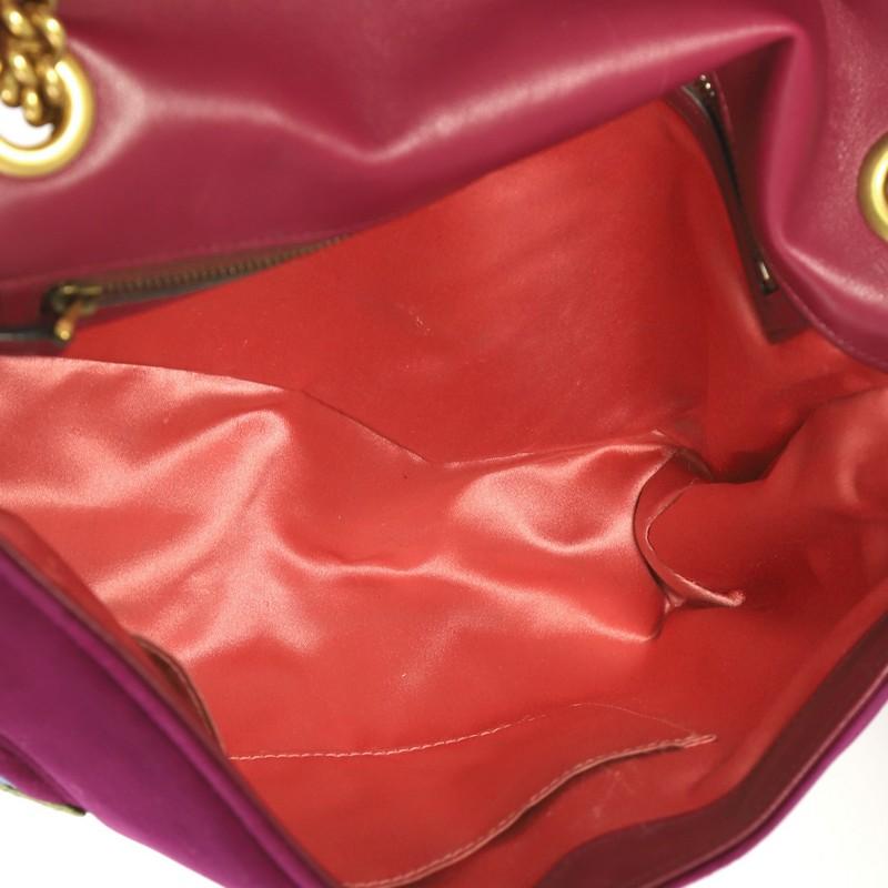 Gucci GG Marmont Flap Bag Embroidered Matelasse Velvet Medium 3
