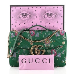 Gucci GG Marmont Flap Bag Matelasse Floral Jacquard Maxi