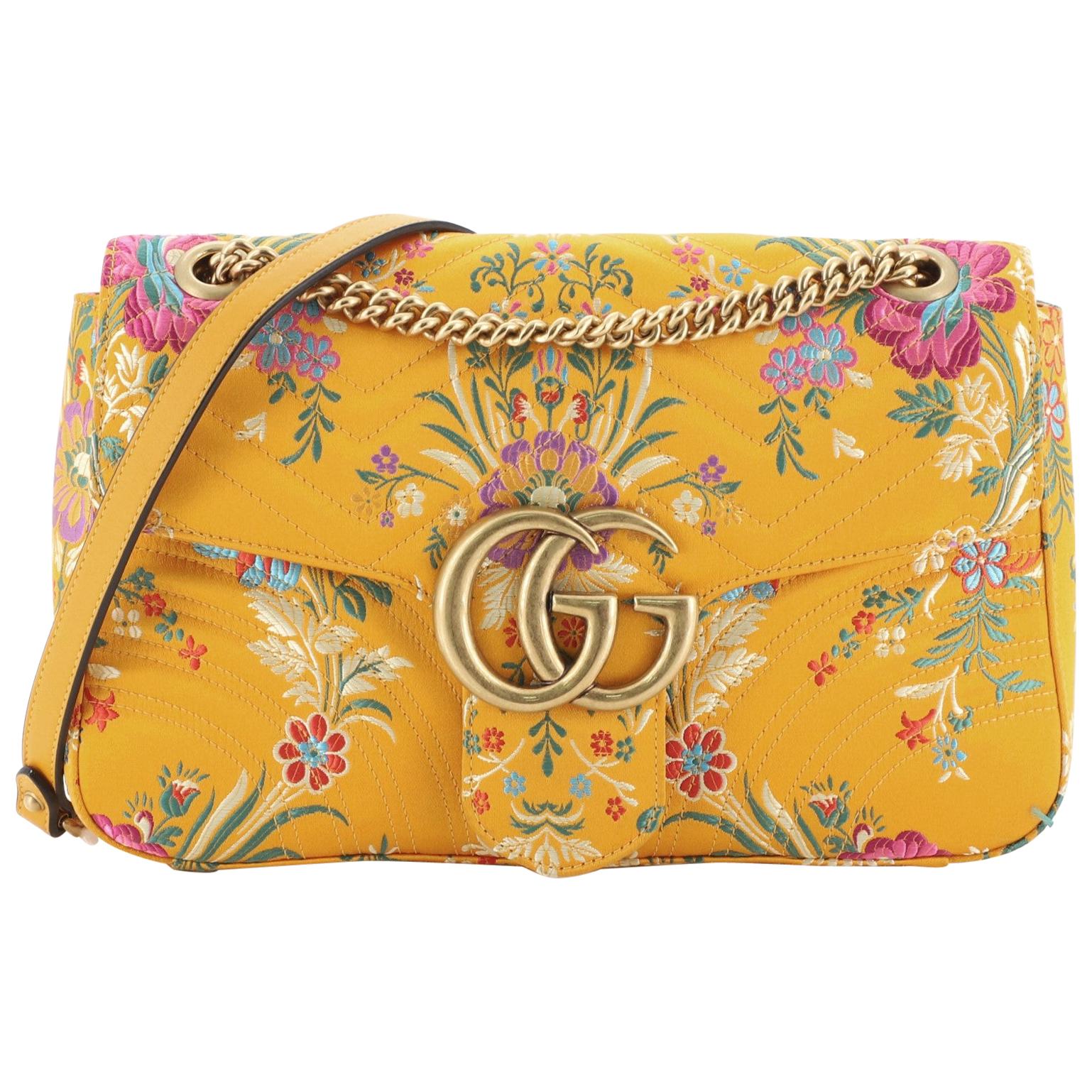 Gucci GG Marmont Flap Bag Matelasse Floral Jacquard Medium at 1stDibs | gucci  marmont floral jacquard bag, gucci floral marmont bag, gucci marmont floral