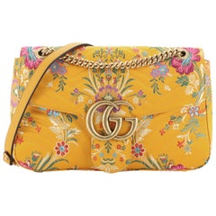 Gucci GG Marmont Flap Bag Matelasse Floral Jacquard Medium
