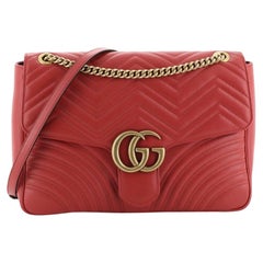 Gucci GG Marmont Flap Bag Matelasse Leather Large