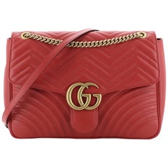 Gucci GG Marmont Flap Bag Matelasse Leather Large