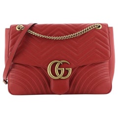 Gucci GG Marmont Flap Bag Matelasse Leather Large