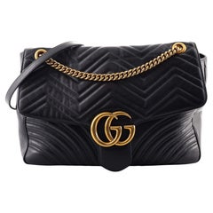 Gucci GG Marmont Flap Bag Matelasse Leather Large