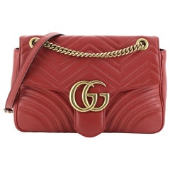 Gucci GG Marmont Flap Bag Matelasse Leather Medium