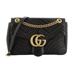 Gucci GG Marmont Flap Bag Matelasse Leather Medium 