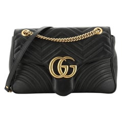 Gucci GG Marmont Flap Bag Matelasse Leather Medium 