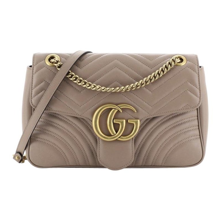 Gucci GG Marmont Flap Bag Matelasse Leather Medium For Sale at 1stdibs