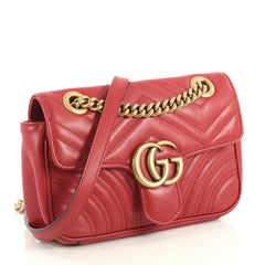 Gucci GG Marmont Flap Bag Matelasse Leather Mini