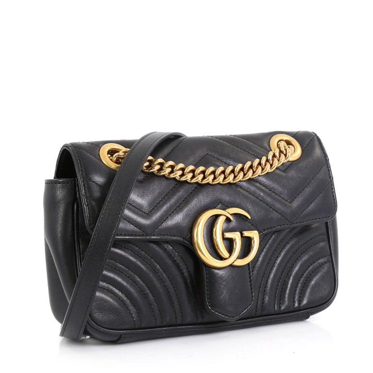 gucci leather flap bag