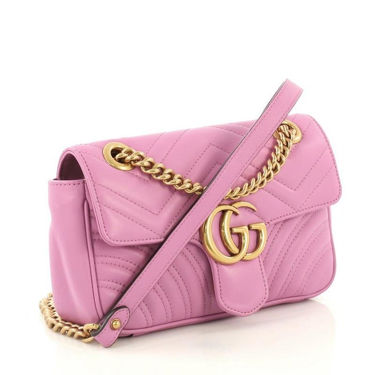 Gucci GG Marmont Flap Bag Matelasse Leather Mini at 1stDibs