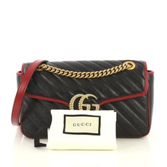 Gucci GG Marmont Flap Bag Matelasse Leather Small
