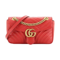 Gucci GG Marmont Flap Bag Matelasse Leather Small