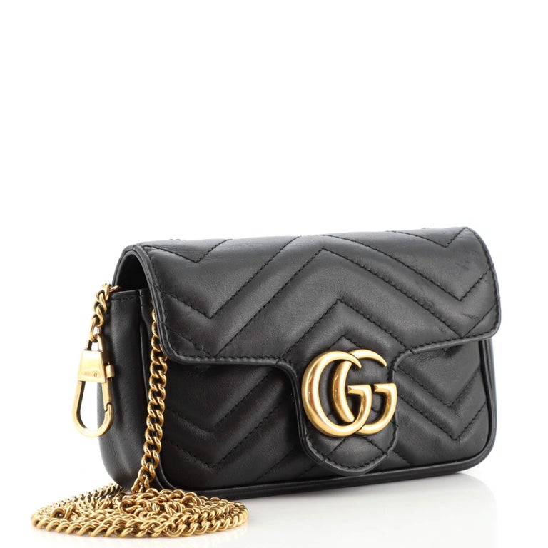 Gucci GG Marmont Flap Bag Matelasse Leather Super Mini For Sale at 1stDibs