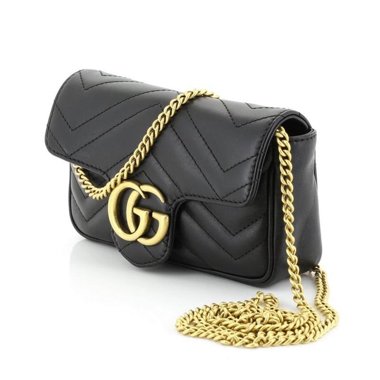 Gucci GG Marmont Flap Bag Matelasse Leather Super Mini at 1stdibs