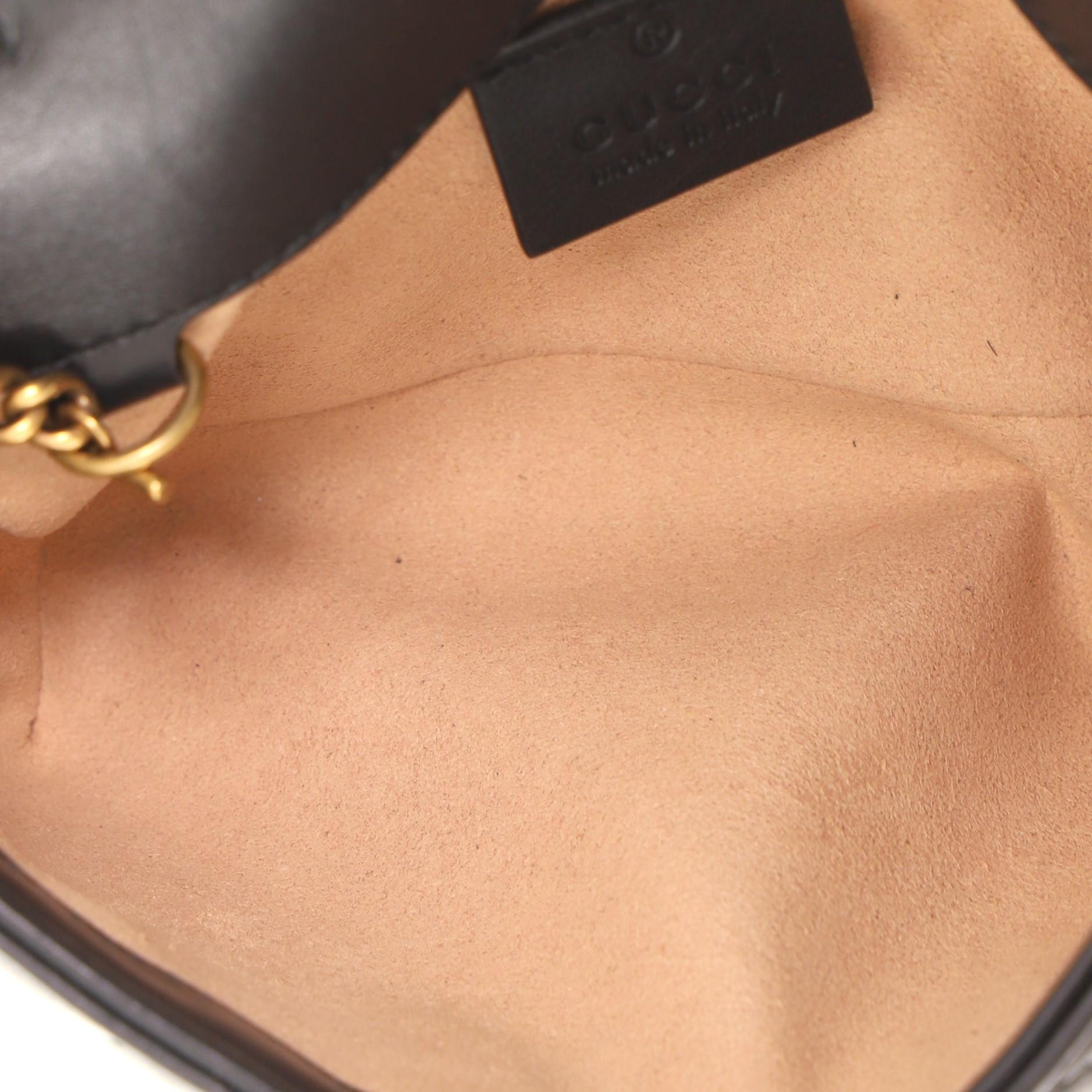 Women's or Men's Gucci GG Marmont Flap Bag Matelasse Leather Super Mini