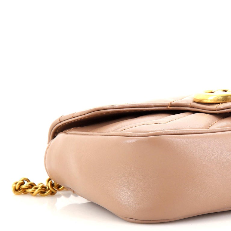 Gucci GG Marmont Flap Bag Matelasse Leather Super Mini For Sale 1