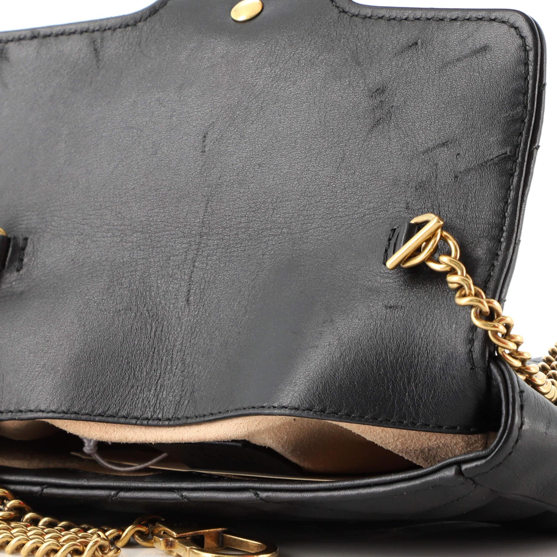 Gucci  GG Marmont Flap Bag Matelasse Leather Super Mini 3