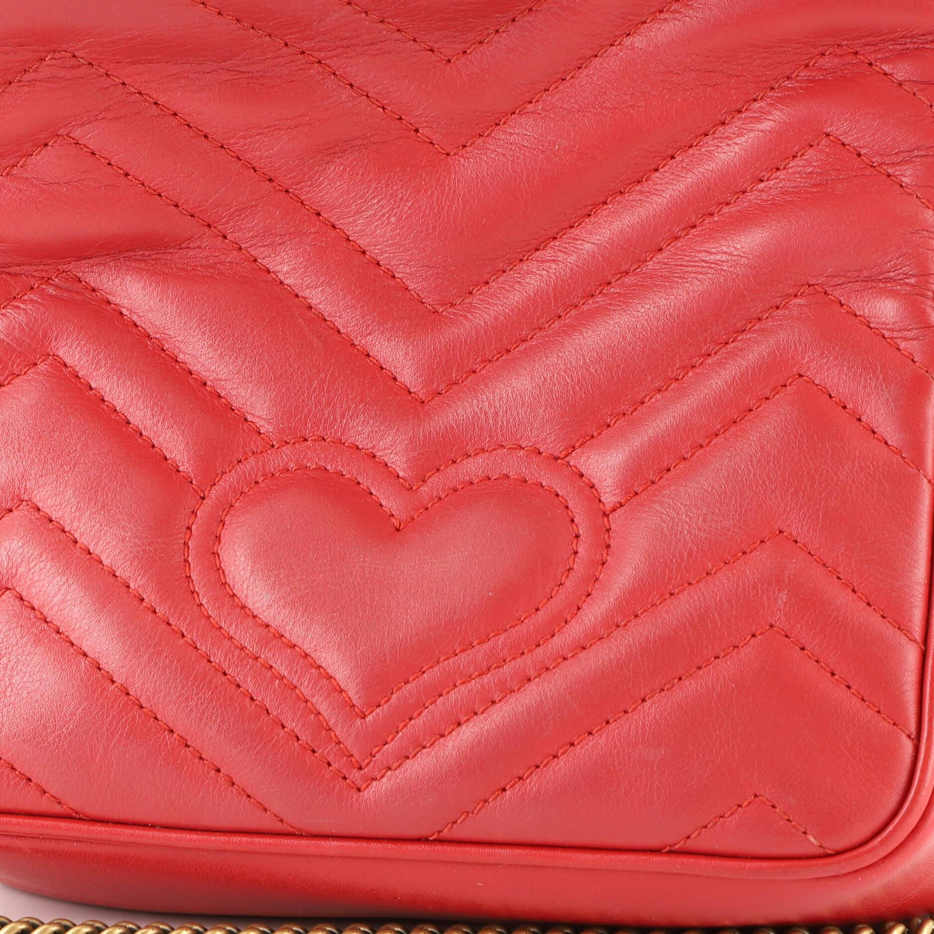 Gucci GG Marmont Flap Bag Matelasse Leather Super Mini For Sale 4