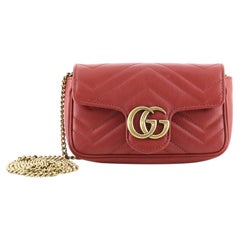Gucci GG Marmont Flap Bag Cuir Matelasse Super Mini