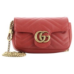 Gucci GG Marmont Flap Bag Cuir Matelasse Super Mini