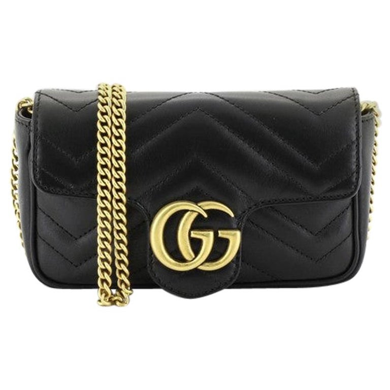 Gucci GG Marmont Flap Bag Matelasse Leather Super Mini at 1stdibs