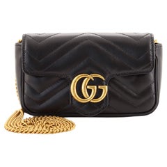 Gucci GG Marmont Flap Bag Matelasse Leather Super Mini