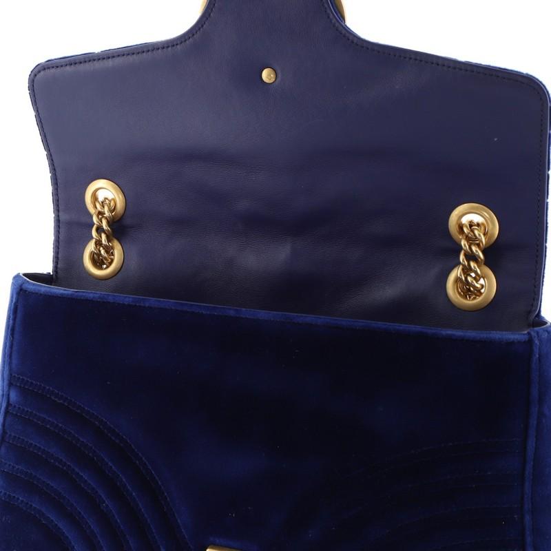 Gucci GG Marmont Flap Bag Matelasse Velvet Medium 1