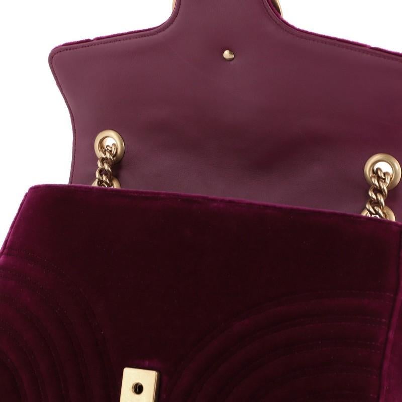 Women's or Men's Gucci GG Marmont Flap Bag Matelasse Velvet Medium