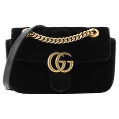 Gucci GG Marmont Flap Bag Matelasse Velvet Mini Exterior Material: Velvet