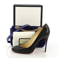 Gucci GG Marmont Flap Bag Matelasse Velvet Mini