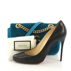 Gucci GG Marmont Flap Bag Matelasse Velvet Mini