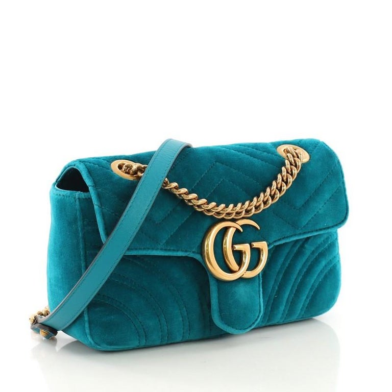 gucci velvet flap bag