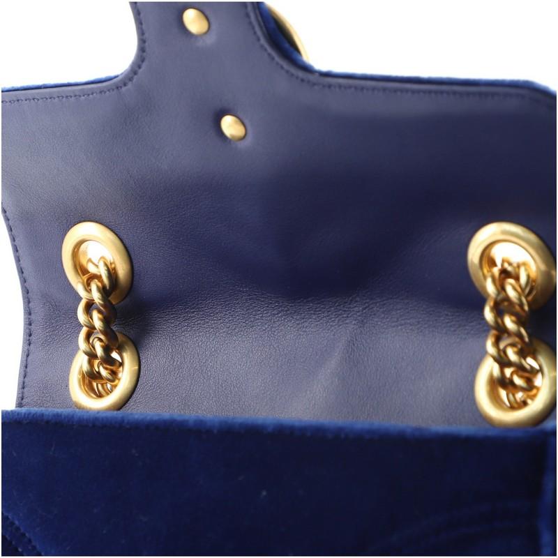Gucci GG Marmont Flap Bag Matelasse Velvet Mini 1